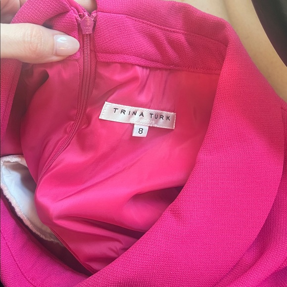 Trina Turk Maleko Pink shift dress with front pockets size 8 - Picture 7 of 10